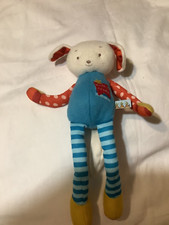 Bunnies By the Bay Stuffed BUDDY NITBIT Soft Knit Blue Red Lovey Security Toy