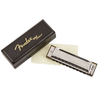 Fender Blues Deluxe 10-Hole Diatonic Harmonica with Case, Key of C