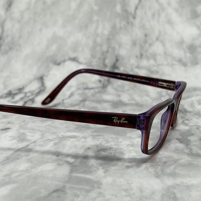 Ray-Ban RB5187 2442 Eyeglasses Purple Tortoise Rectangular  display picture 1