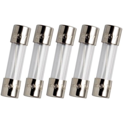 Pack of 5, F200mAL250V, F200mA 250V, F200 L250V, F200mA 250V, F200L250V Cartridg