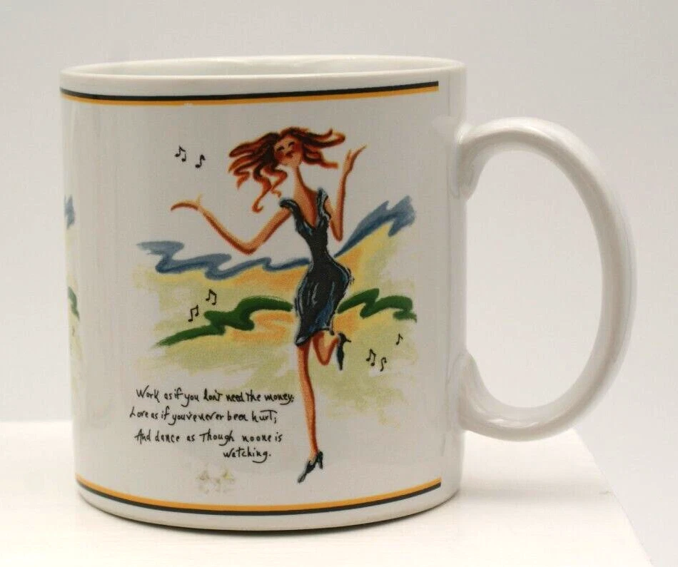 Juego de 4 tazas/tazas de café de gres Glamour para niñas Sakura divertido dicho caprichoso Foto 2 de 4