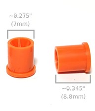2pc BTO Newly Made Aurora G G-PLUS Style HO Slot Car Rear Wheels 8893 Orange