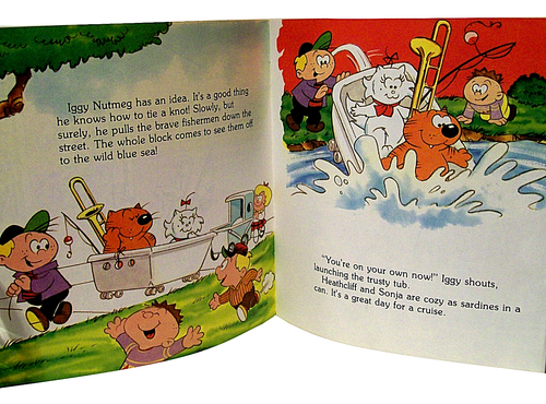 HEATHCLIFF "THE FISH BANDIT" (1983, Marvel Books, softcover) Children's book - Picture 3 of 3