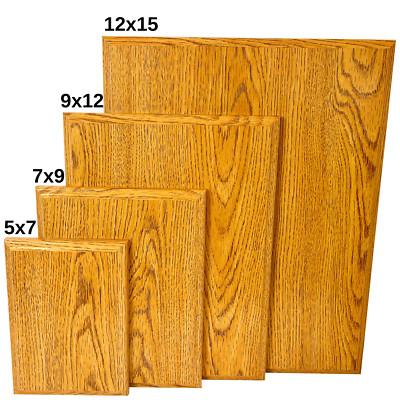 Oak Finish Blank Award Plaque, DIY Blank Sign 5x7, 7x9, 9x12, 12x15  inch