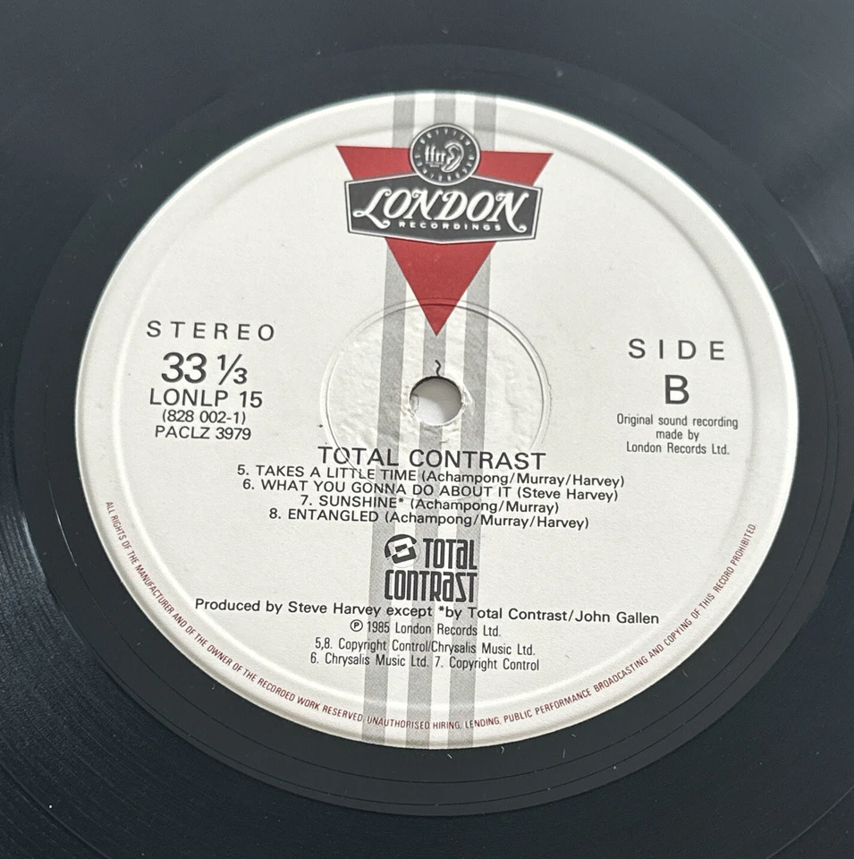 Total Contrast - Self Titled Lp Vinyl Record Funk Electronic EX : VG+ Condition - Image 4 of 4