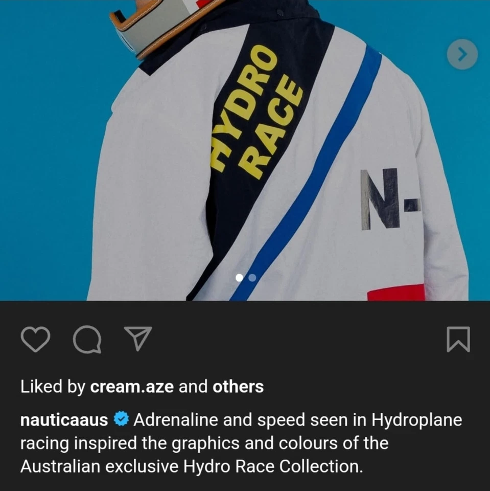 Nuevo con etiquetas Sombrero Nautica 1997 Hydro Race 5 Paneles - Exclusivo de Australia Años 90 Retro Extremo Foto 4 de 4