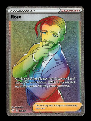 Rose 196/189 Rainbow Secret Rare Darkness Ablaze Pokemon Card | eBay Rose 196/189 Rainbow Secret Rare Darkness Ablaze Pokemon Card | eBay