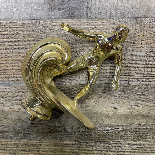 Vintage Surfing Contest Trophy Topper Surfer Surfboard Wave Hood