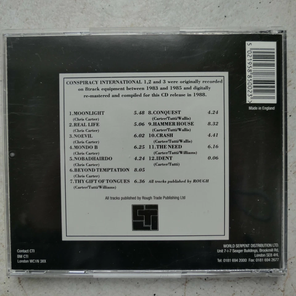 Conspiracy International / Chris Carter Collectiv One CD CTI CD 1 UK 1996 M- - Bild 3 von 4