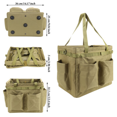 Outdoor Portable Camping Picnic Storage Bag Case Cookware Tool Box Kit Organizer