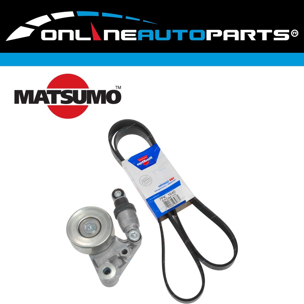Optibelt Fan Belt and Tensioner Kit for 2001-2007 Nissan Navara D22 ZD30 3.0L Diesel