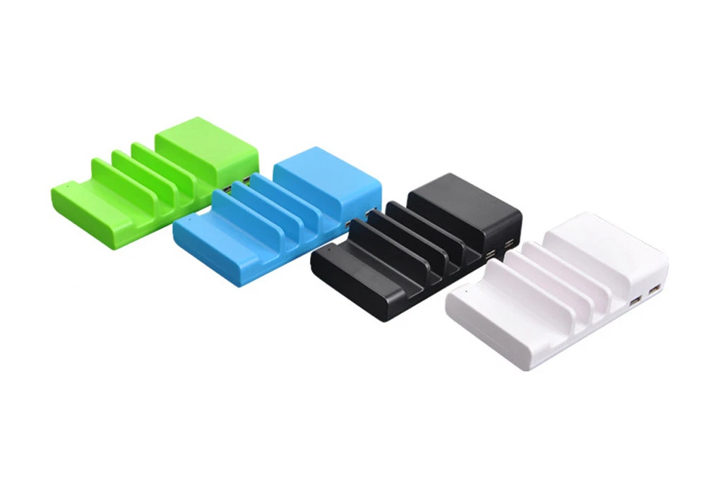 4-Port USB Charging Hub Stand for Phones and Tablets