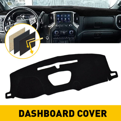 Tapis D Auto Hiver KEYOOG Dashboard Cover Dash Mat Fit For 2021-2019 Chevy Silverado Protège Pare-brise Hiver