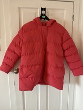 Threadbare Hayley Mid Length Puffer Jacket Bright Pink Size 16 New