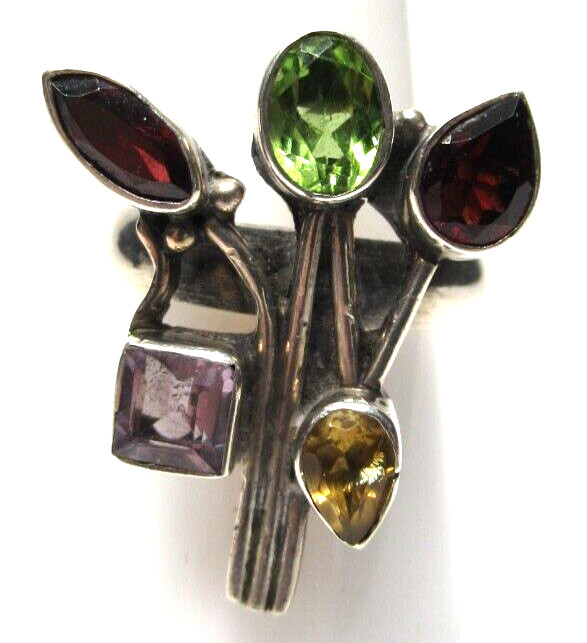 Beautiful Assorted Gemstone Flower Arrangement St… - image 3