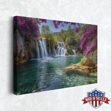 The Enchanted Bloomfall Wall Art, Canvas Print for Home Decor, Wall Decor Poster