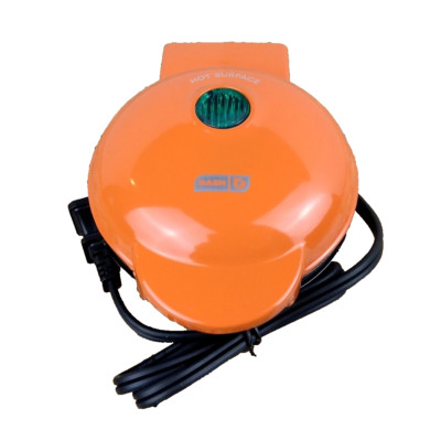 Dash Pumpkin Mini Waffle Maker Orange Electric Griddle Individual DMWP001OR