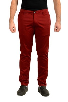 Armani Exchange Men's ''P45'' Burgundy Slim Fit Chino Casual Pants US 34R IT 50