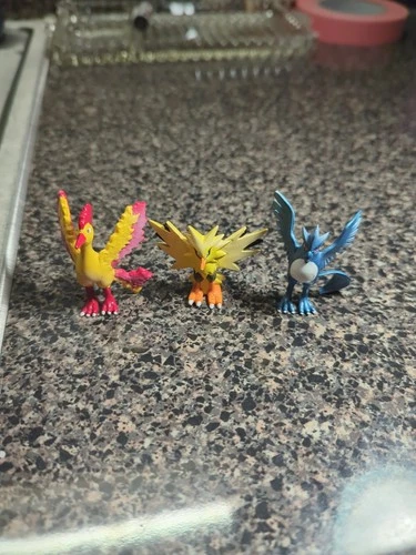 Legendary Birds Vintage Tomy Pokemon Figures Articuno Zapdos Moltres