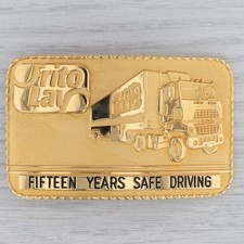 Frito Lay Truck Driver Award Belt Buckle 15 Years Service Gold Filled