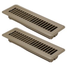 2pcs 10 x 2 Inch Floor Register Heavy Duty Air Vent Cover Steel Adjustable Brown