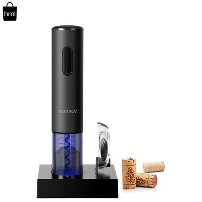 User-Friendly Electric Corkscrew with LED Light, Rechargeable and Stylish Black