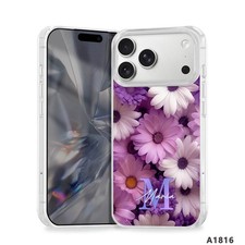 Exquisite Flower Customized Case For iPhone 17 16 Pro 14 15 13 Laser Phone Cover