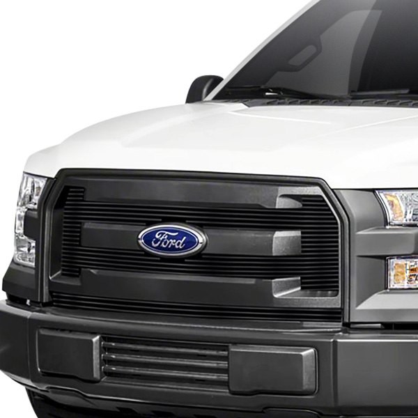For Ford F-150 2015-2017 APG GR06FFC11J 4-Pc Black Horizontal Billet Main Grille
