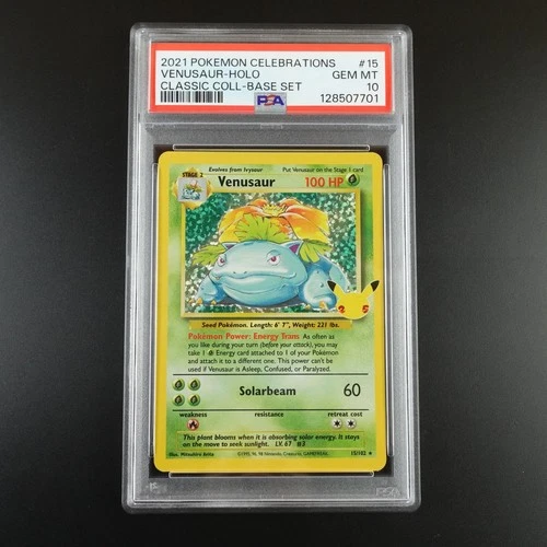 PSA 10 Venusaur 15/102 Pokemon Celebrations Classic Collection Holo Graded Card