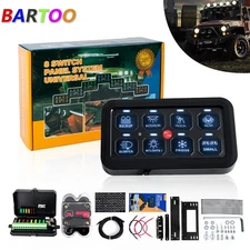 7Colors 8 Gang LED Switch Panel Kit Automatic Dimmable Off Road Light Controller