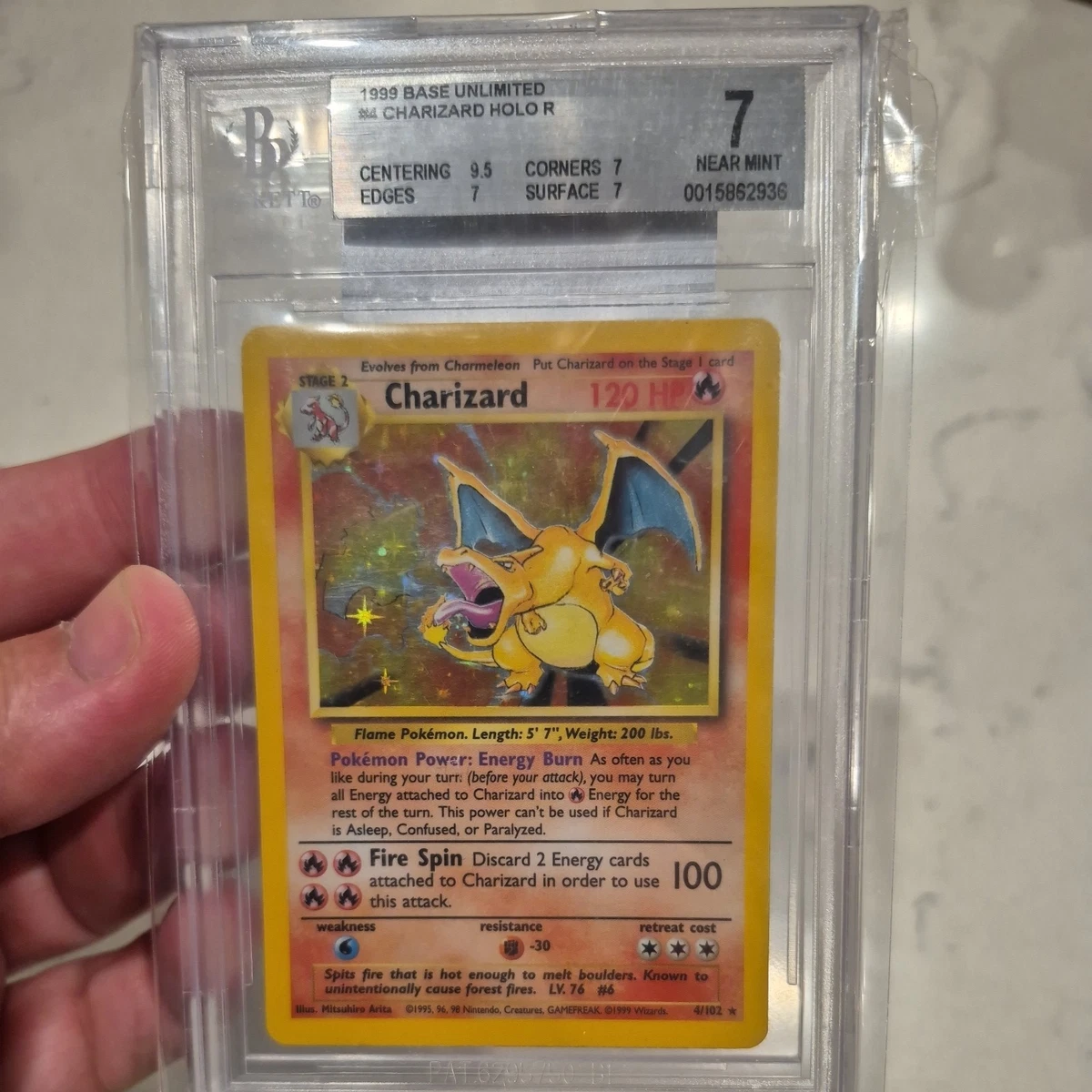Pokémon TCG Base Set Grade 7 English Collectible Individual Card