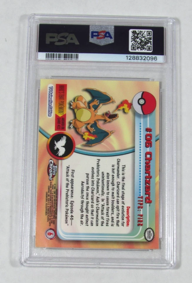 2000 Topps Chrome Pokemon T.V. #06 CHARIZARD PSA 7 NM - Image 2 of 2
