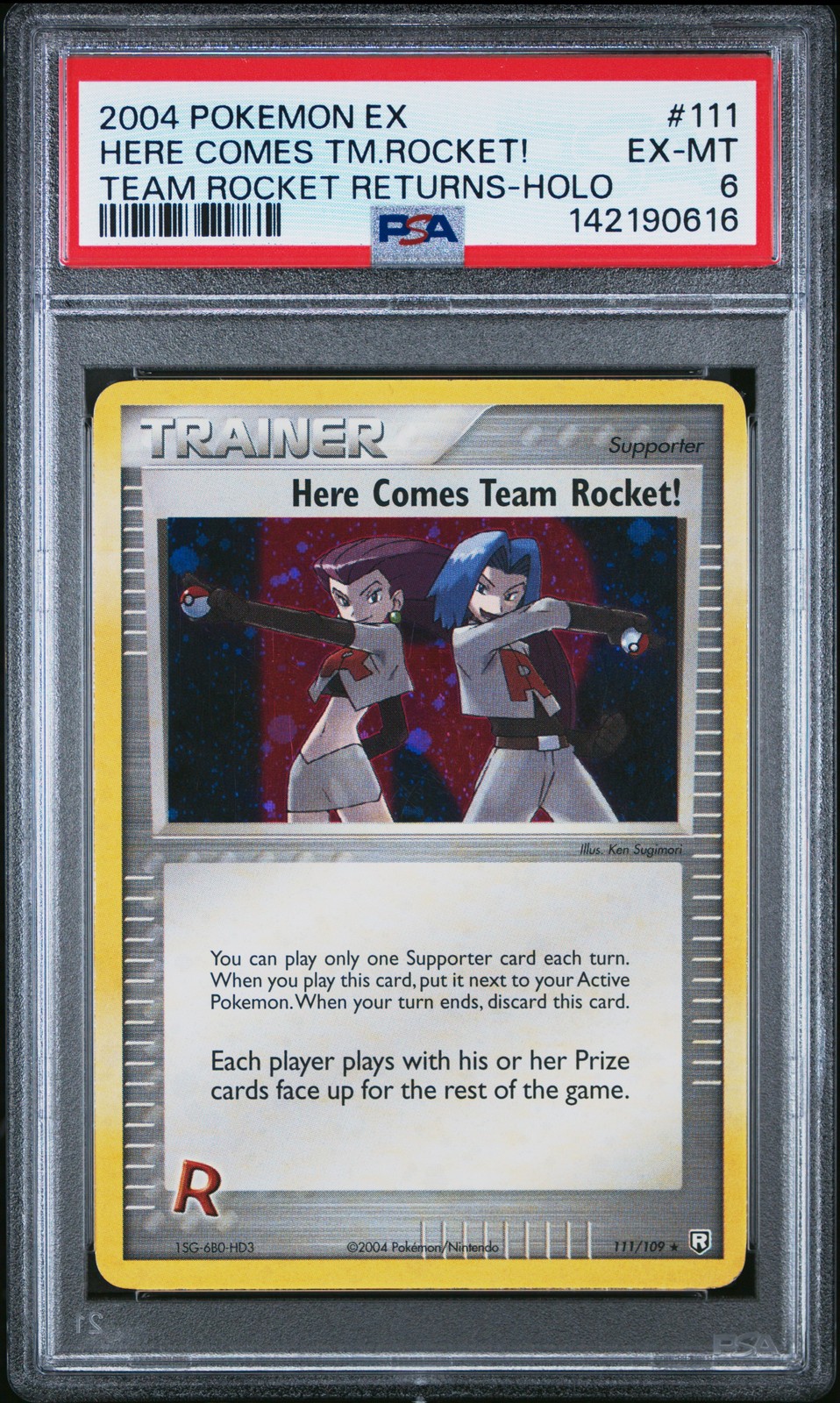 HERE COMES TEAM ROCKET! HOLO 111/109 TEAM ROCKET RETURNS POKEMON PSA 6