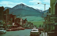 Main Street Livingston Montana - Baldy Mountain / Bob's Army Store