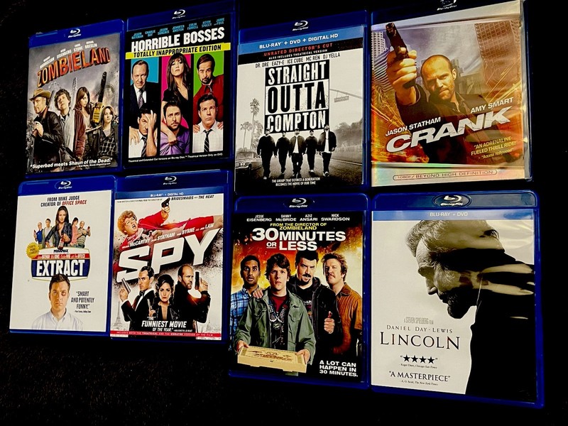 8 Movie Blu-ray Lot |Mixed Genres Action, Comedy, Drama & More Great Condition