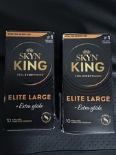 WOW 20 Skyn King Elite LARGE Non Latex Condoms FAST FREE SHIP 1/31/2030