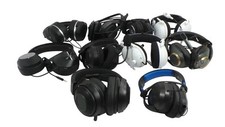 Lot of 10 Wired Different Brands Headphones - Free Shipping.
