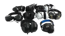 Lot of 10 Wired  Different Brands Headphones - Free Shipping.