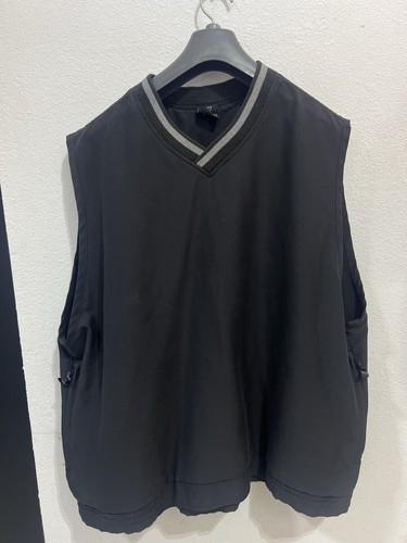 00'S Nike Golf V-neck warm-up vest, men's XL size polyester navy blue type Vintage Second Hand