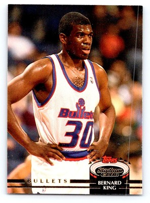 1992-93 Topps Stadium Club Basketball 158 Bernard King - Washington Bullets