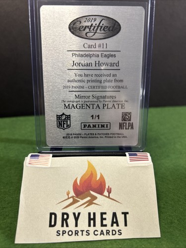 2016 Leaf Trinity Printing Plate RC 1/1 Jordan Howard Auto MINT 🔥🏈🔥 - Picture 2 of 2
