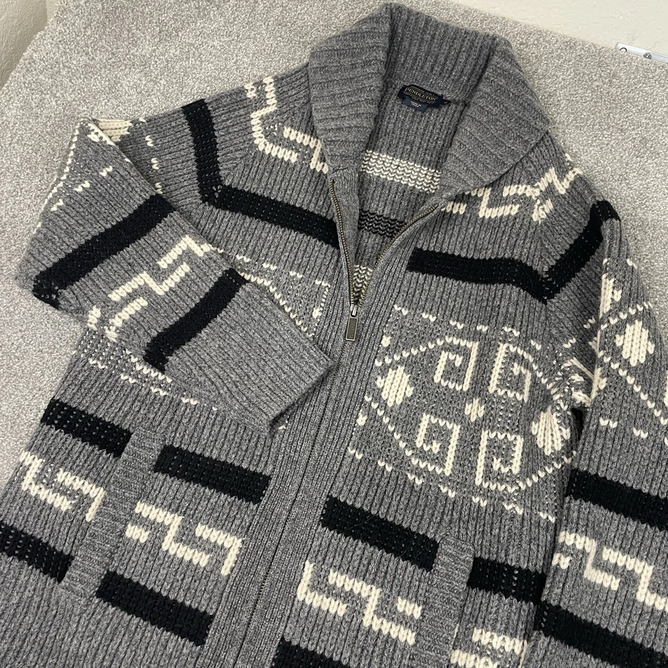 Suéter Pendleton Westerly Gris Mujer M Corderos Lana Cremallera Completa Tipo Big Lebowski Foto 2 de 4
