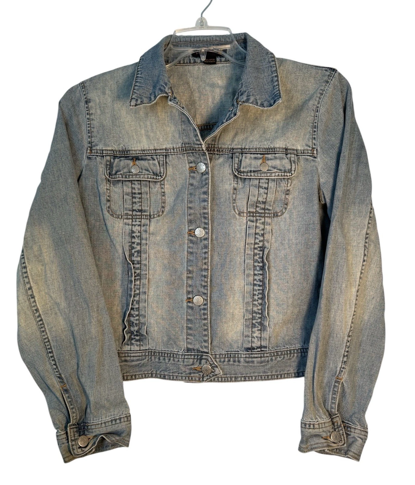 VETEMENTS J Crew Giacca Donna Denim Colore Blu Lavaggio Medio Anticato Chic Taglia M