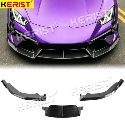 3pcs Carbon fiber Front Bumper Lip Kit For Lamborghini Huracan tecnica 2023-up