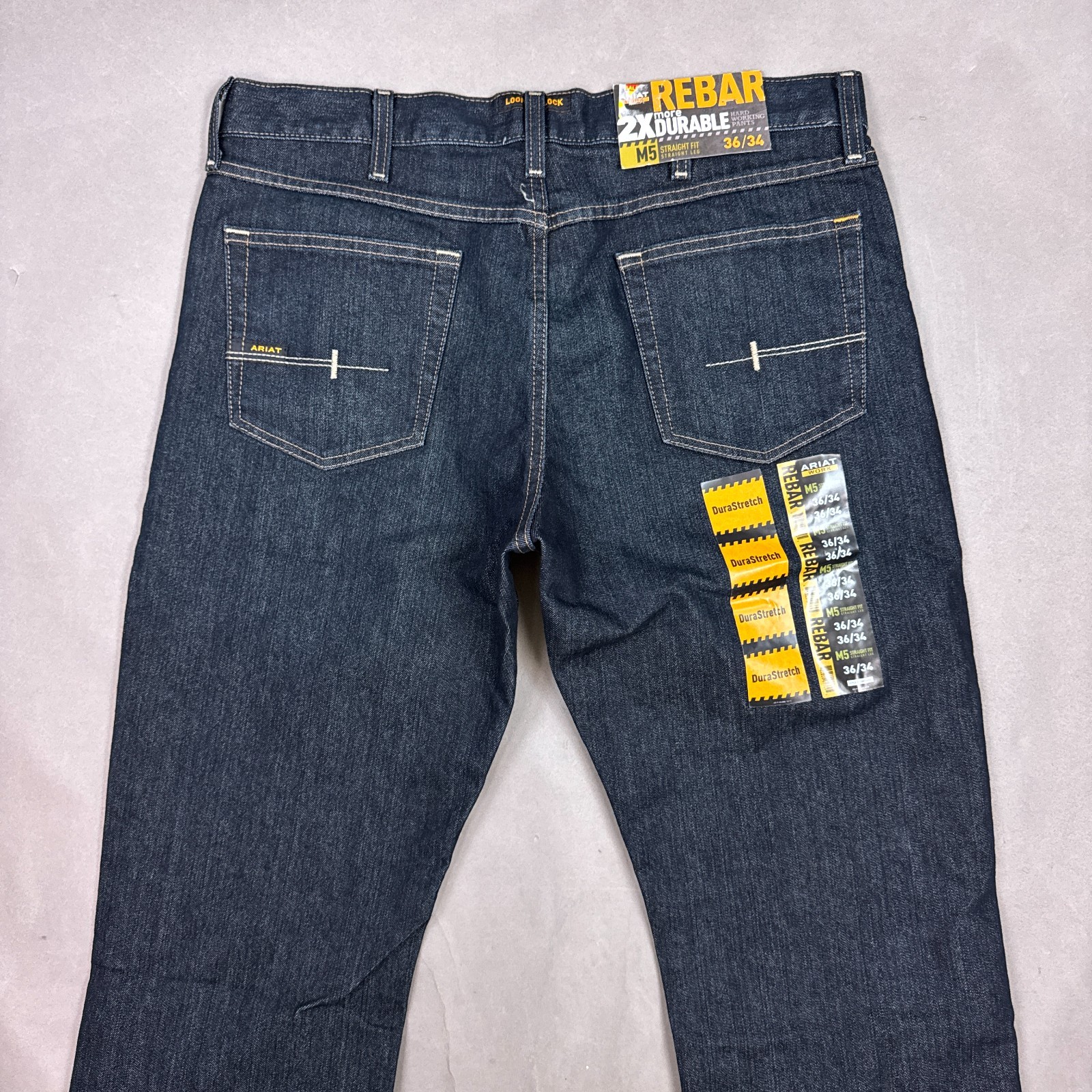 S 36x34 Blue M5 Rebar Straight Durastretch Workwear Denim Pa