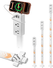 2 Pack Electrical Outlet Extender Stick Features USB-C, 2 USB-A, 2AC Outlets, 17