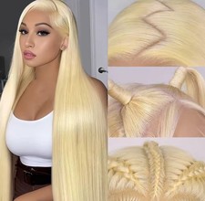 20  Blonde Straight Lace Front Wig 13x6 Human Hair 200 Density