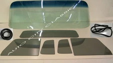Glass 1956 Ford Pickup GB Windshield YT Vent Door Small Back Gaskets Fits Chrome