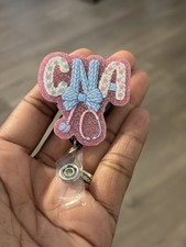 CNA, Certified Nursing Assistant, Medical , Badge Reel, Tech, Badge Holder,pink