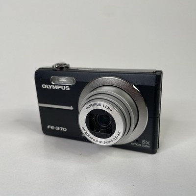 Olympus FE-370 8.0MP Digital Camera Black W/ Battery Charger